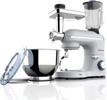Nurxiovo 3 in 1 Stand Mixer, 850W 6.5QT Kitchen Food Mixer with Tilt-Head 6 Speed, Electric Standing Mixers with Dough Hook, Whisk, Beater, Meat Blend