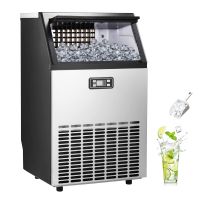 Electactic Ice Maker, Commercial Ice Machine,100Lbs/Day, Stainless Steel Ice Machine with 48 Lbs Capacity, Ideal for Restaurant, Bars, Home and Office