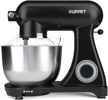 Stand Mixer Pro, All Metal Body Mixer, Tilt-Head Electric Food Mixer with Dough Hook, Wire Whip & Beater, Pouring Shield, 5.5QT Stainless Steel Bowl-M