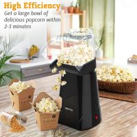 (Do Not Sell on Amazon) 1200W Hot Air Popcorn Poppers Machine, Home Electric Popcorn Maker with Measuring Cup, 3 Min Fast Popping, ETL Certified, Oil