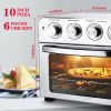 Toaster Oven Air Fryer Combo, Countertop Convection Oven ,4 Accessories & Recipes,Stainless Steel