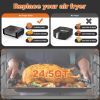 Geek Chef Air Fryer Oven , Countertop Toaster Oven,3-Rack Levels, 4 mechinical knobs,Black housing with single glass door(24 QT 1700W)