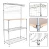 4-Tier Bakers Rack with Kitchen Storage Chrome RT