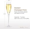 Bella Vino Hand Blown Crystal Champagne Flutes - Bella Vino Standard Champagne Glasses Made from 100% Lead Free Premium Crystal Glass, Perfect for Any