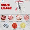 Electric Meat Grinder Heavy Duty, 3-IN-1 Multi-Use Meat Miner & Sausage Stuffer, Food Grinder with Sausage Tube & Kubbe Kits, 3 Sizes Plates, 2 S/S Bl
