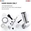 Electric Meat Grinder Heavy Duty, 3-IN-1 Multi-Use Meat Miner & Sausage Stuffer, Food Grinder with Sausage Tube & Kubbe Kits, 3 Sizes Plates, 2 S/S Bl