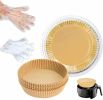 100Pcs Air Fryer Disposable Paper Liner w/ 100Pcs Disposable Gloves Baking Mat