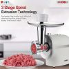 Electric Meat Grinder Heavy Duty, 3-IN-1 Multi-Use Meat Miner & Sausage Stuffer, Food Grinder with Sausage Tube & Kubbe Kits, 3 Sizes Plates, 2 S/S Bl