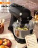 Stand Mixer Pro, All Metal Body Mixer, Tilt-Head Electric Food Mixer with Dough Hook, Wire Whip & Beater, Pouring Shield, 5.5QT Stainless Steel Bowl-M