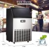 Electactic Ice Maker, Commercial Ice Machine,100Lbs/Day, Stainless Steel Ice Machine with 48 Lbs Capacity, Ideal for Restaurant, Bars, Home and Office