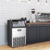 Electactic Ice Maker, Commercial Ice Machine,100Lbs/Day, Stainless Steel Ice Machine with 48 Lbs Capacity, Ideal for Restaurant, Bars, Home and Office