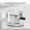 Geek Chef 20 bar espresso machine,  with milk frother, 1.8 liter water tank, stainless steel