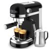 20 Bar Espresso Machine,1350W,1.4 Ldetachable transparent water tank,Thermo block beating systeme