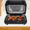 (Do Not Sell on Amazon) Geek Chef Airocook Smart 7-in-1 Indoor Electric Grill Air Fryer Family Large Capacity Grilled Pizza and Cyclone Grill Technolo