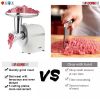 Electric Meat Grinder Heavy Duty, 3-IN-1 Multi-Use Meat Miner & Sausage Stuffer, Food Grinder with Sausage Tube & Kubbe Kits, 3 Sizes Plates, 2 S/S Bl