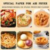 100Pcs Air Fryer Disposable Paper Liner w/ 100Pcs Disposable Gloves Baking Mat