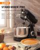 Stand Mixer Pro, All Metal Body Mixer, Tilt-Head Electric Food Mixer with Dough Hook, Wire Whip & Beater, Pouring Shield, 5.5QT Stainless Steel Bowl-M