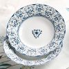 Red leaf, Jingdezhen Ceramics 30-piece In-glaze Blue and White Porcelain Tableware Set Ceramic Bowls, Plates and Spoons High Temperature Fine White Po