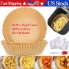 100Pcs Air Fryer Disposable Paper Liner w/ 100Pcs Disposable Gloves Baking Mat