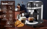 20 Bar Espresso Machine,1350W,1.4 Ldetachable transparent water tank,Thermo block beating systeme