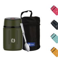 25oz Food Flask, Office Outdoor Food Thermos, 750ML Portable Stainless Steel Food Soup Containers, Vacuum Insulated Food Flasks Thermocup (Color: green)