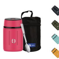 25oz Food Flask, Office Outdoor Food Thermos, 750ML Portable Stainless Steel Food Soup Containers, Vacuum Insulated Food Flasks Thermocup (Color: Red)