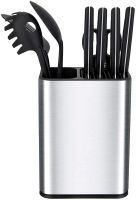 Space Saver Multi-Function Knife Utensil Organizer Kitchen Universal Knife Holder (Color: Silver, Type: Knife Holder)