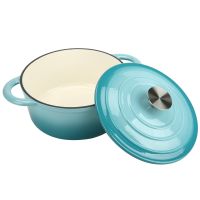 COOKWIN 5 Quart Cast Iron Dutch Oven ,Bread Baking Pot with Self Basting Lid, Porcelain Enameled Surface Cookware Pot, Great Christmas Gifts for Famil (Color: Red)