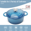 COOKWIN Enameled Cast Iron Dutch Oven with Self Basting Lid, Enamel Coated Cookware Pot 3QT