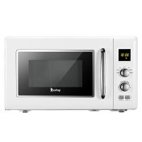ZOKOP 23L / 0.9cuft Retro Microwave Oven With Display/Silver Handle RT (Color: White)