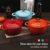 COOKWIN 5 Quart Cast Iron Dutch Oven ,Bread Baking Pot with Self Basting Lid, Porcelain Enameled Surface Cookware Pot, Great Christmas Gifts for Famil