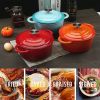 COOKWIN Enameled Cast Iron Dutch Oven with Self Basting Lid, Enamel Coated Cookware Pot 3QT