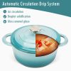 COOKWIN 5 Quart Cast Iron Dutch Oven ,Bread Baking Pot with Self Basting Lid, Porcelain Enameled Surface Cookware Pot, Great Christmas Gifts for Famil