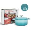 COOKWIN 5 Quart Cast Iron Dutch Oven ,Bread Baking Pot with Self Basting Lid, Porcelain Enameled Surface Cookware Pot, Great Christmas Gifts for Famil