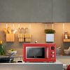 ZOKOP 23L / 0.9cuft Retro Microwave Oven With Display/Silver Handle RT