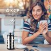 Small Mini French Press Coffee Maker 100% BPA Free French Press Glass Cup