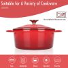 COOKWIN Enameled Cast Iron Dutch Oven with Self Basting Lid, Enamel Coated Cookware Pot 3QT