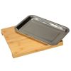 With Knives 7 Piece Bamboo Cheese Board Set  Natural Bamboo Cutting Board