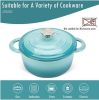 COOKWIN Enameled Cast Iron Dutch Oven with Self Basting Lid, Enamel Coated Cookware Pot 3QT