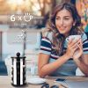 Small Mini French Press Coffee Maker 100% BPA Free French Press Glass Cup