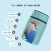 25oz Food Flask, Office Outdoor Food Thermos, 750ML Portable Stainless Steel Food Soup Containers, Vacuum Insulated Food Flasks Thermocup