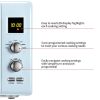 ZOKOP 23L / 0.9cuft Retro Microwave Oven With Display/Silver Handle RT