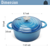 COOKWIN Enameled Cast Iron Dutch Oven with Self Basting Lid, Enamel Coated Cookware Pot 3QT
