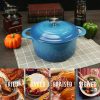 COOKWIN Enameled Cast Iron Dutch Oven with Self Basting Lid, Enamel Coated Cookware Pot 3QT