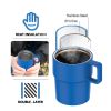 Healter 850ml Travel Vacuum Flask, Water Thermos Bottle for Coffee, Built-in Lid Cup, Stainless Steel, Thermal Tea Mug, Sport Bottles